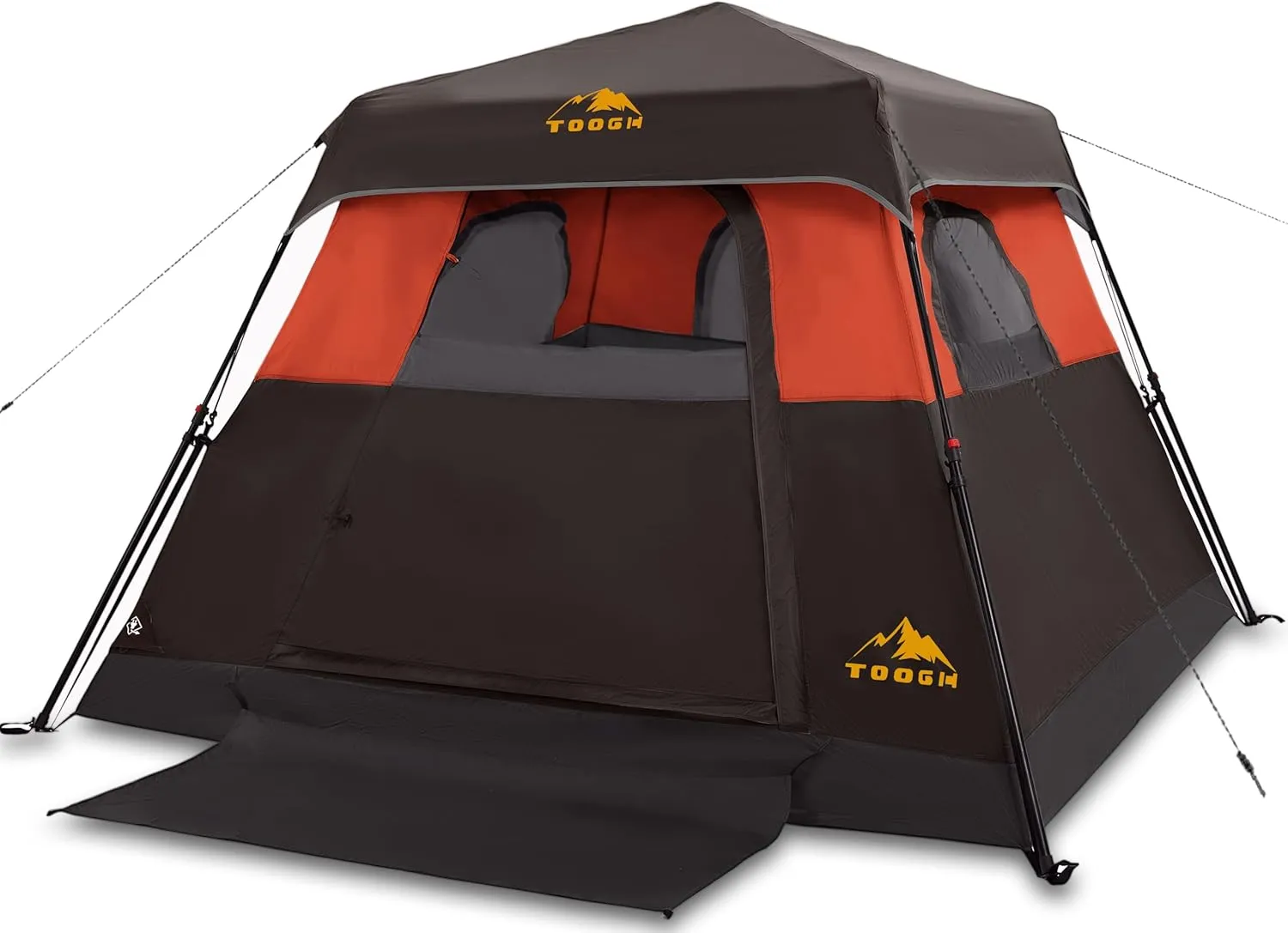 3/4 Person/6 Person Camping Tent Fast Cabin Tent with Instant Setup Tent, Weatherproof Tent Easy Quick Set Up & Pop Up in 60 Seconds with Rainfly Backpack for Family Camping,Upgraded Ventilation