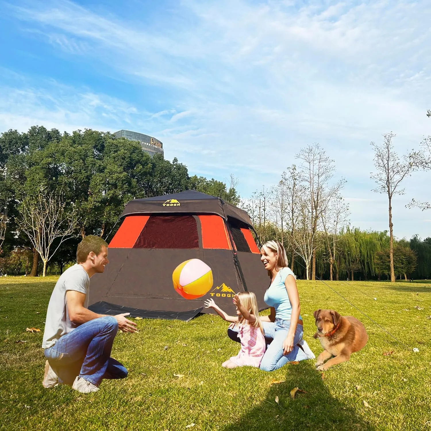 3/4 Person/6 Person Camping Tent Fast Cabin Tent with Instant Setup Tent, Weatherproof Tent Easy Quick Set Up & Pop Up in 60 Seconds with Rainfly Backpack for Family Camping,Upgraded Ventilation