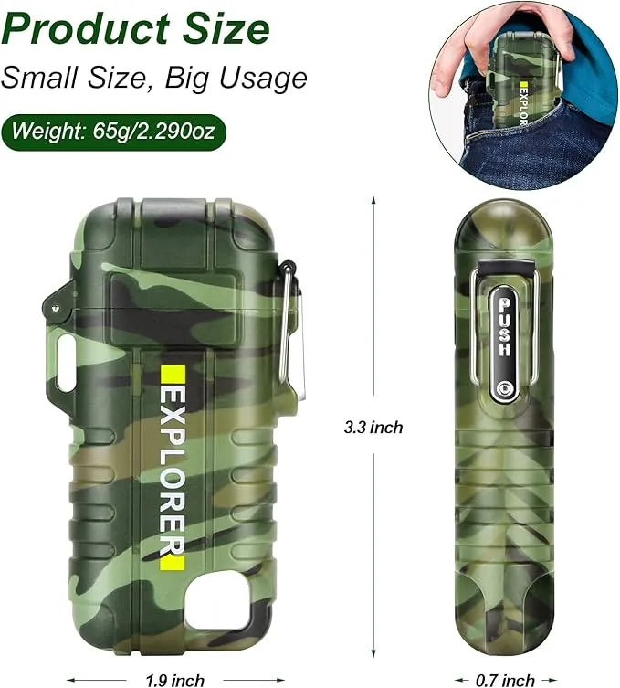 360 Flex Electric Lighter - USB Rechargeable Arc Lighter with Windproof Plasma Flame, Flexible Neck Grill Lighter, Waterproof Candle Lighter for Aromatherapy Camping BBQ -Survival Tactical Gear