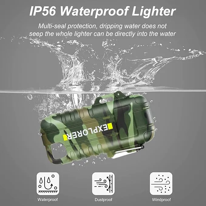 360 Flex Electric Lighter - USB Rechargeable Arc Lighter with Windproof Plasma Flame, Flexible Neck Grill Lighter, Waterproof Candle Lighter for Aromatherapy Camping BBQ -Survival Tactical Gear