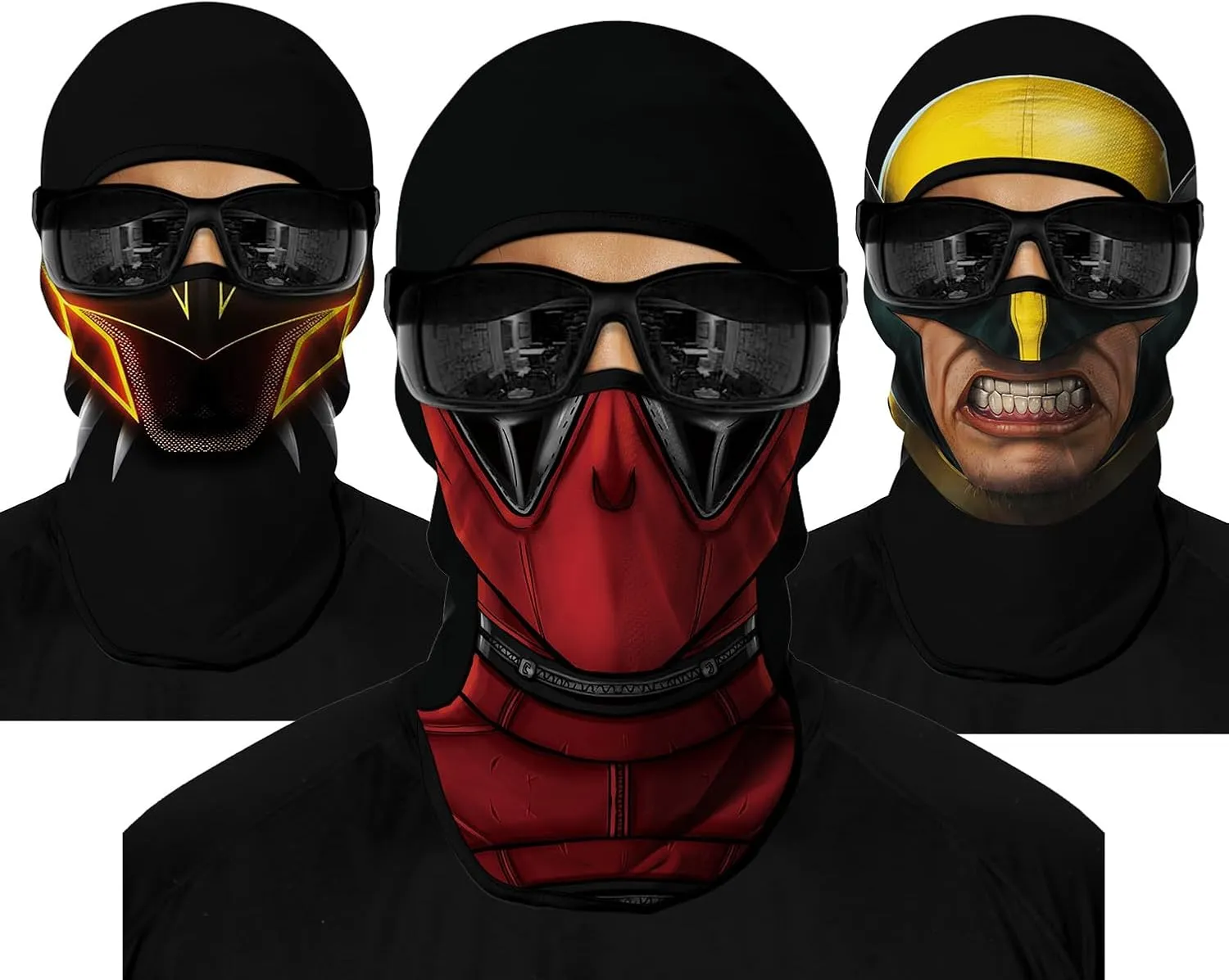 3D Balaclava Ski Mask Outdoor Headwear Mask Ghosts Skull Mask Men Women for Halloween Motorcycle Cycling Full Face Mask