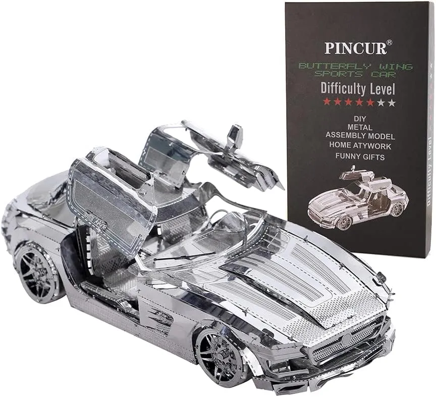 3D Metal Puzzle for Adults Teenagers Age 14  Butterfly Wings Sports Car Model Assembly Teenagers Toys