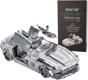 3D Metal Puzzle for Adults Teenagers Age 14  Butterfly Wings Sports Car Model Assembly Teenagers Toys