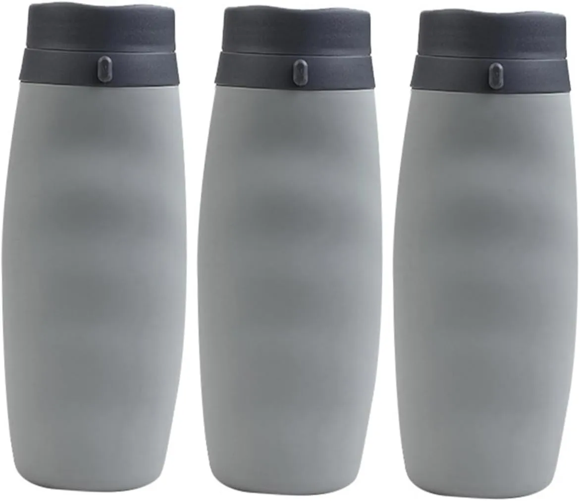 3pcs Folding Water Bottle Collapsible Cup Sports Cup Travel Water Kettle Compact Storage