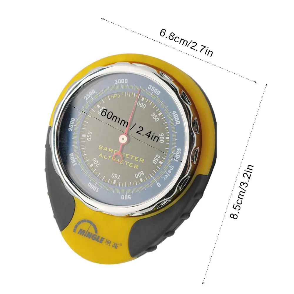 4-in-1 Altitude Meter - Altimeter, Barometer, Compass, Thermometer for Portable Camping and Hiking