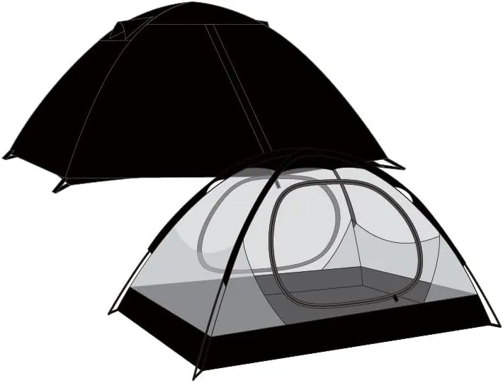 4 Person 3 Season Tent,Double Layer,Waterproof,Windproof for Family Camping Adventures