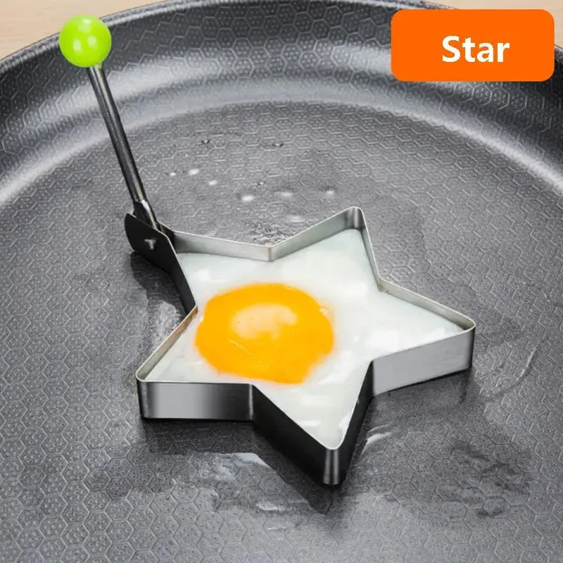 4-Piece Set: Stainless Steel Creative Egg Ring Molds