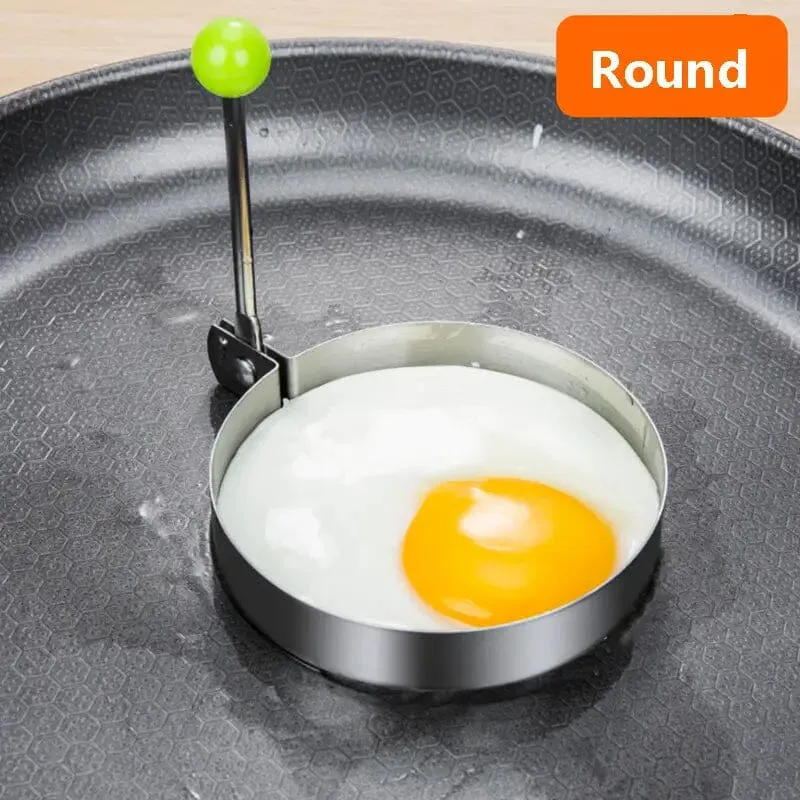 4-Piece Set: Stainless Steel Creative Egg Ring Molds