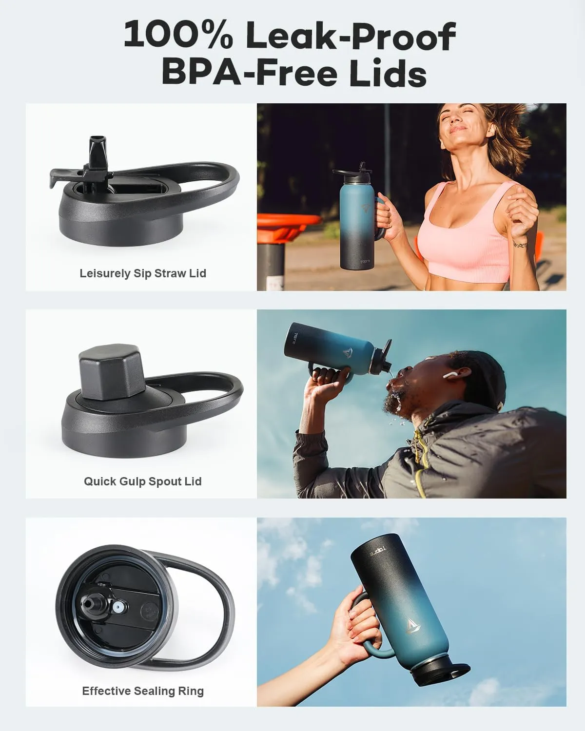 40 oz Insulated Water Bottle with Straw and Lid, Food-grade Double Wall Vacuum Stainless Steel Flask with Handle,Leakproof Metal Travel Jug With Pouch and Brush,Keep Cold & Hot,Indigo Black