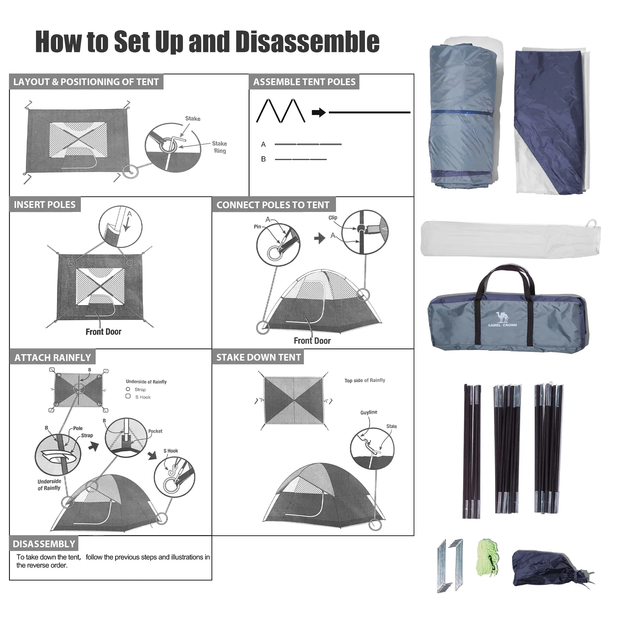 5-6 Person Dome Tent for Outdoor Adventures, Easy Setup, and Waterproof Design
