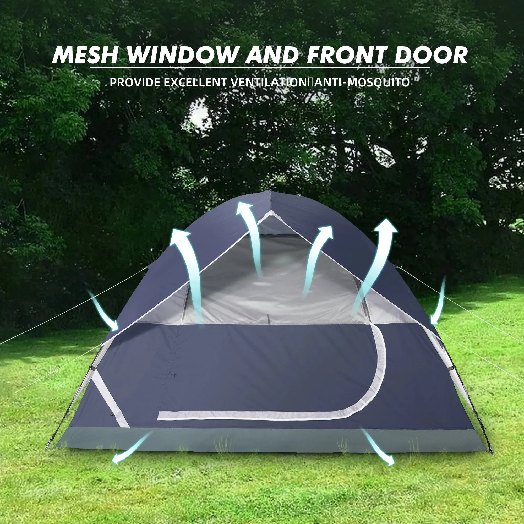 5-6 Person Dome Tent for Outdoor Adventures, Easy Setup, and Waterproof Design