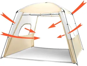 5-8 Person Cabin Tent Ultra Large Waterproof Dome Tent with Porch Camping Dome Shelter Tent UV Resistant Sun Shelter Canopy Event Tent for Party, Garden, Patio, Backyard