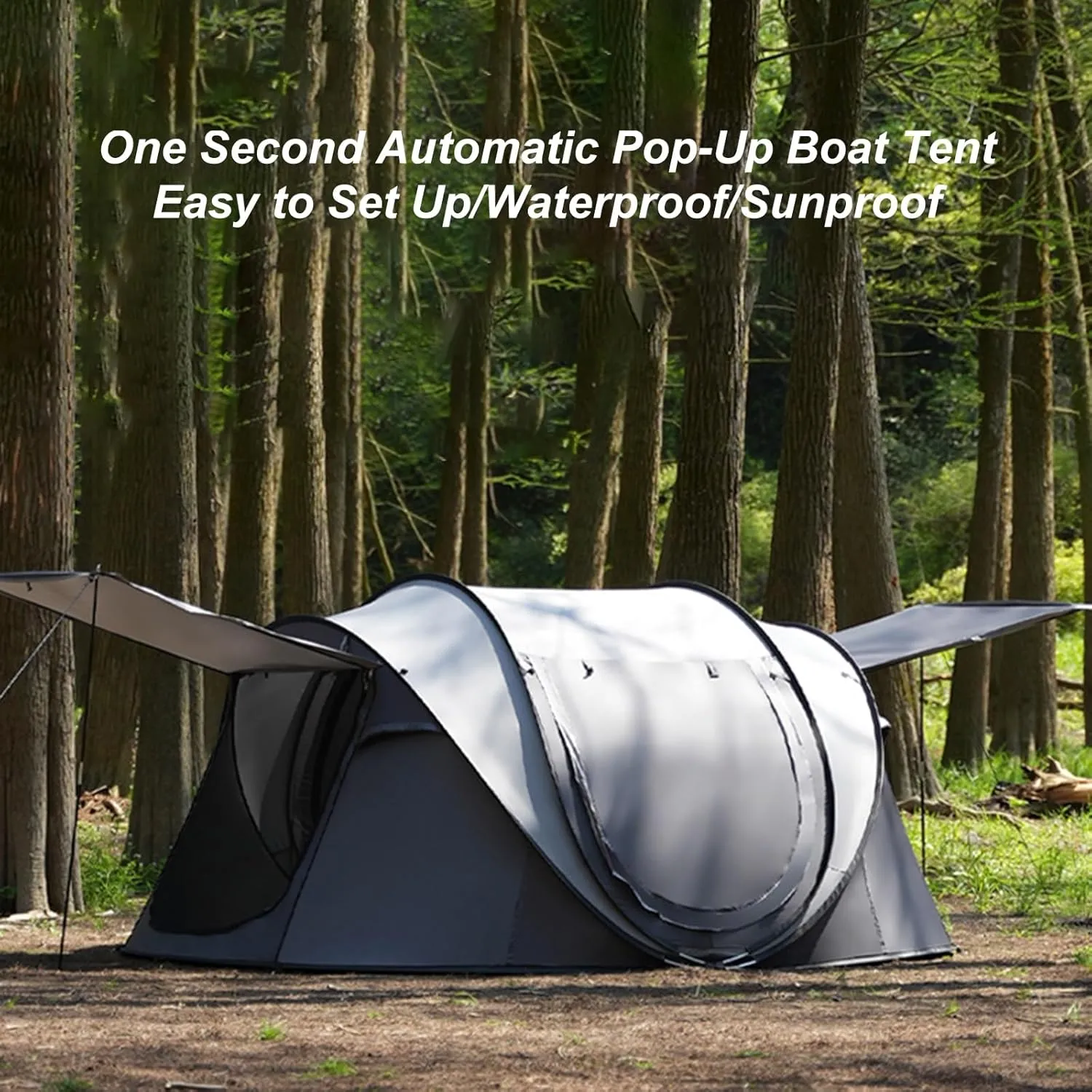 5-8 Person Camping Tent Outdoor Instant Pop Up Tent Waterproof Automatic Set Up Throw Tent 2 Doors 2 Windows Portable Family Tents for Camping Hiking
