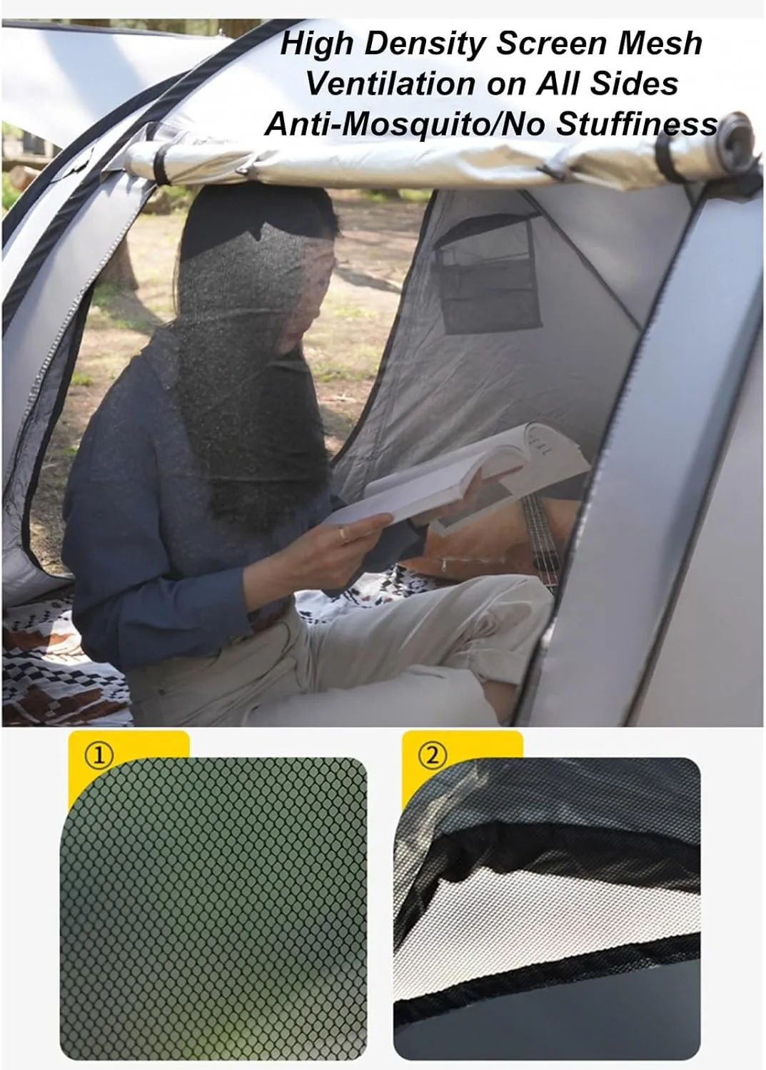 5-8 Person Camping Tent Outdoor Instant Pop Up Tent Waterproof Automatic Set Up Throw Tent 2 Doors 2 Windows Portable Family Tents for Camping Hiking