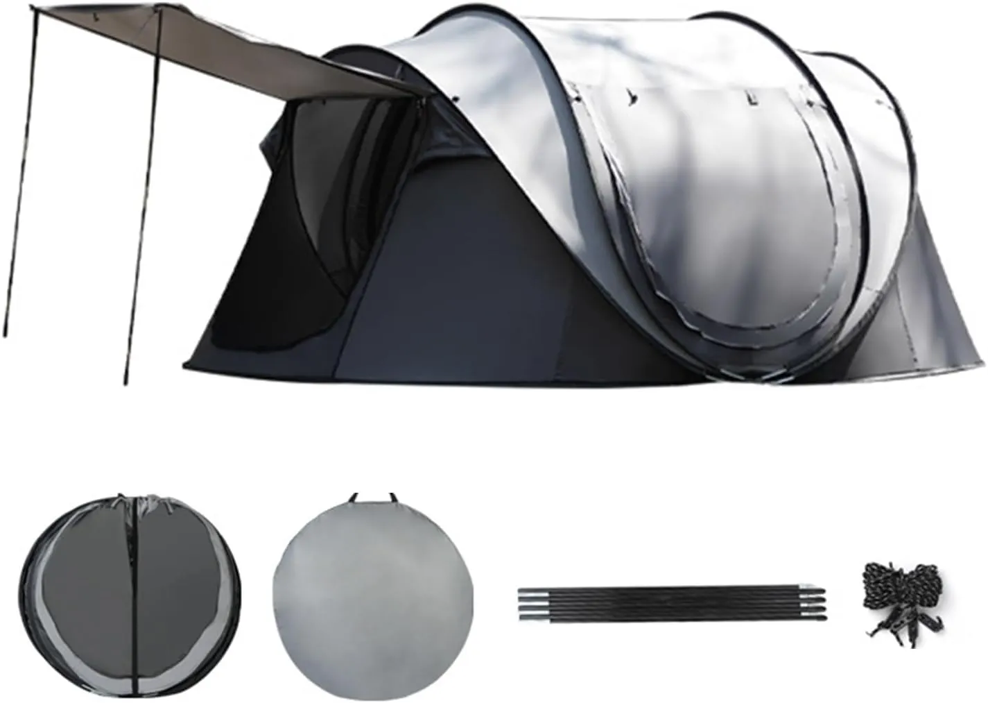 5-8 Person Camping Tent Outdoor Instant Pop Up Tent Waterproof Automatic Set Up Throw Tent 2 Doors 2 Windows Portable Family Tents for Camping Hiking