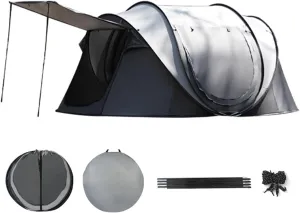 5-8 Person Camping Tent Outdoor Instant Pop Up Tent Waterproof Automatic Set Up Throw Tent 2 Doors 2 Windows Portable Family Tents for Camping Hiking