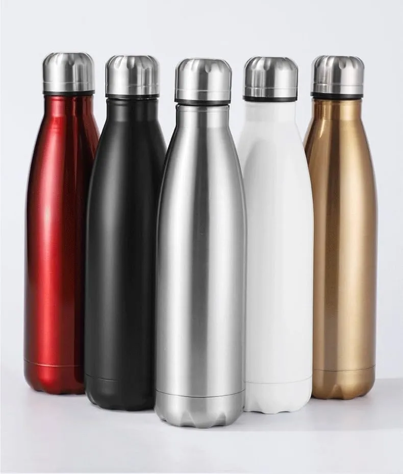 500ML Kettle, Double-layer Stainless Steel Sports Water Bottle, Suitable For Outdoor Travel And Camping(Gold)