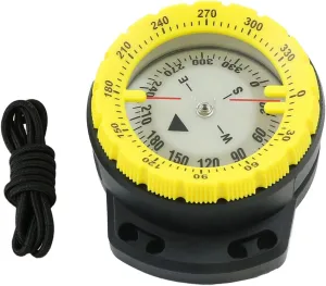 50M Diving Wrist Compass, Luminous Navigation Tool with Elastic Rope, Portable Underwater Compass for Diving, Camping, and Outdoor Activities