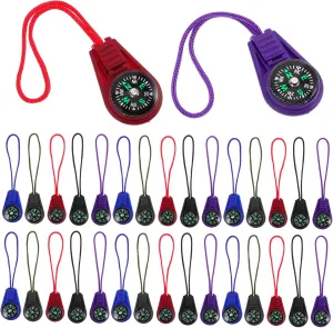50pcs Keychain Compass Lanyard Compact Outdoor Compass for Hiking Boys and Girls and Adventure Dependable Navigati