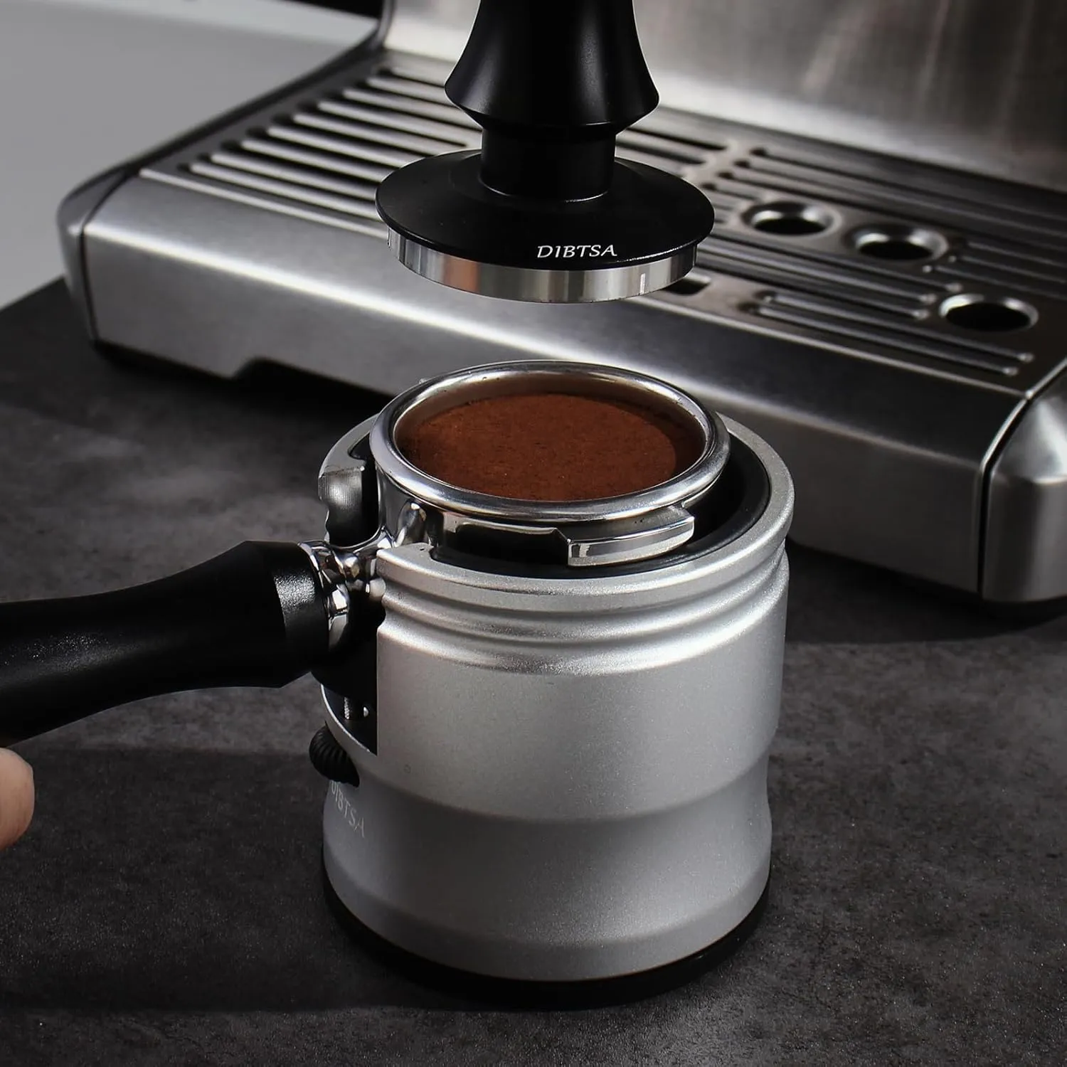 58mm Portafilter 2 Ears Single Spout Compatible with E61 Group Head, Flair 58, ECM, Rocket, Sanremo, Synesso, Slayer, VBM, with Filter Basket and Puck Screen, Anodized Aluminum Handle