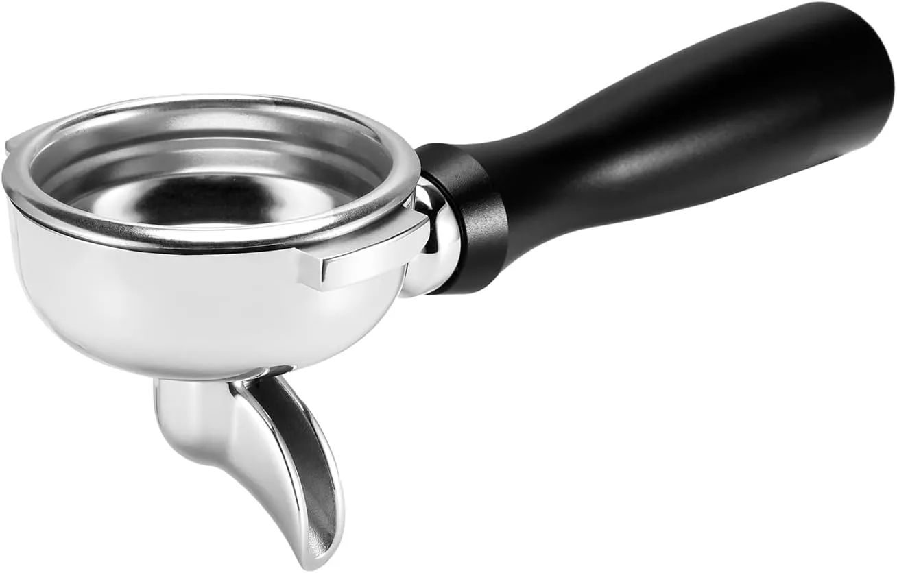 58mm Portafilter 2 Ears Single Spout Compatible with E61 Group Head, Flair 58, ECM, Rocket, Sanremo, Synesso, Slayer, VBM, with Filter Basket and Puck Screen, Anodized Aluminum Handle