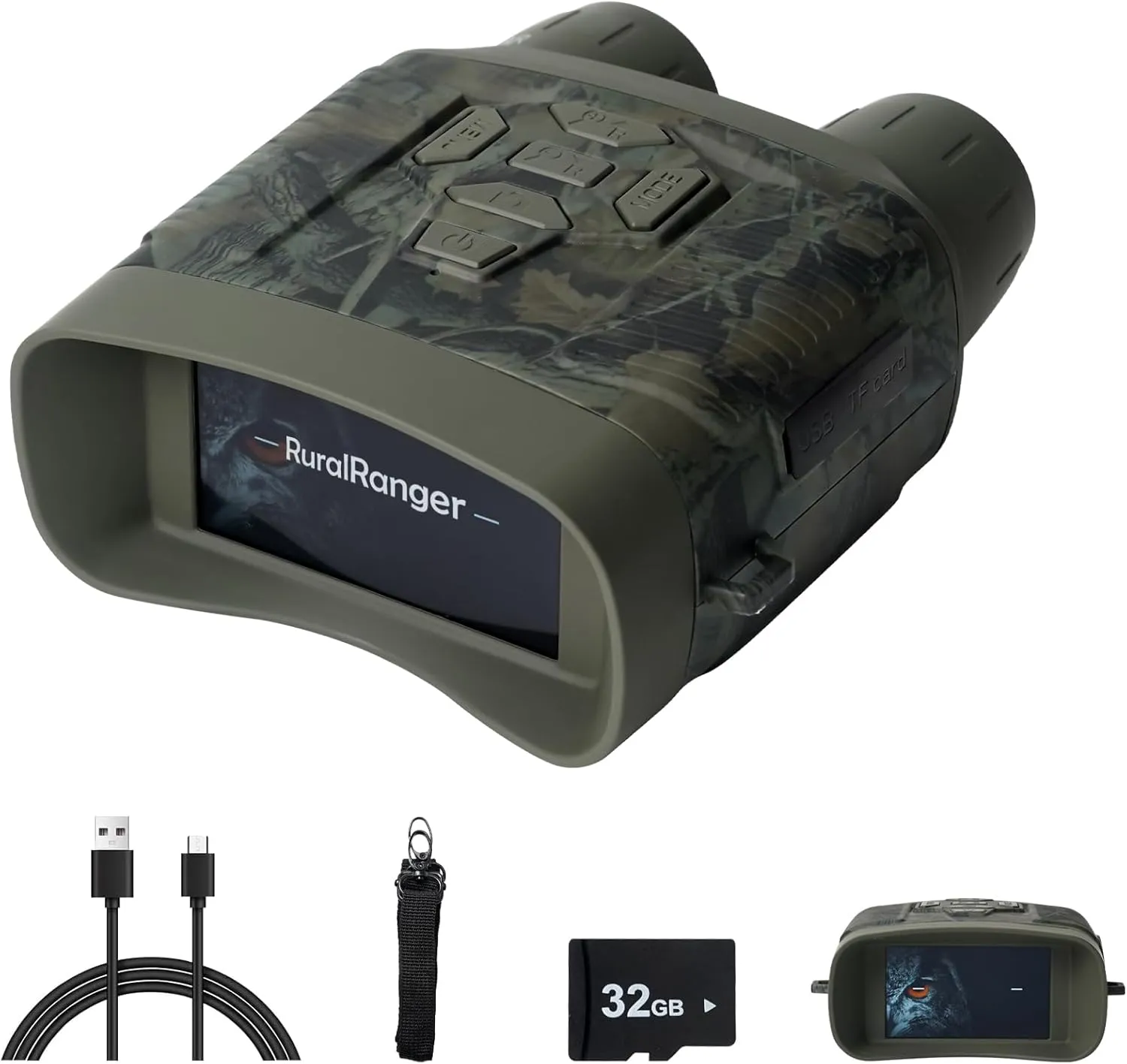 5K Night Vision Goggles for Adults | 60MP Photos | 10X Zoom | Lightweight 300g | 850nm IR | 300M Range | for Hunting, Wildlife Watching, Camping | Thermal Vision