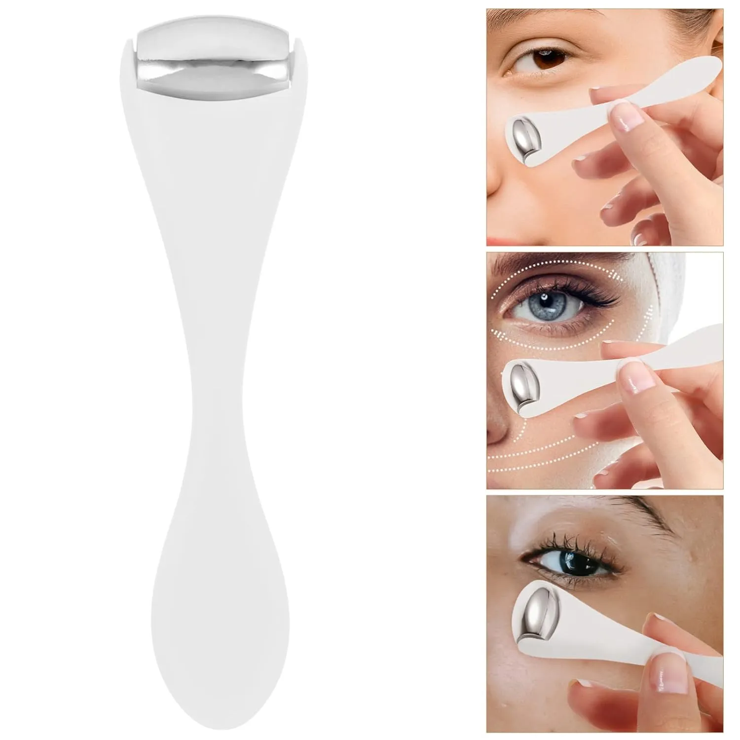 5pcs Practical Eye Cream Spoon Roller for Cooling Eye Facial Tool for Dark Circles Puffiness Relief Convenient Portable Design for Easy Application