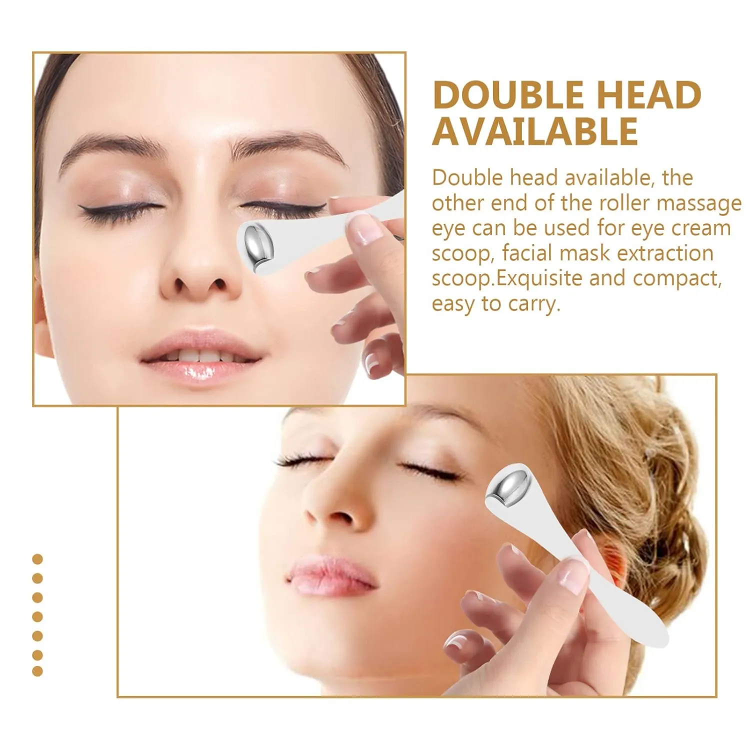 5pcs Practical Eye Cream Spoon Roller for Cooling Eye Facial Tool for Dark Circles Puffiness Relief Convenient Portable Design for Easy Application