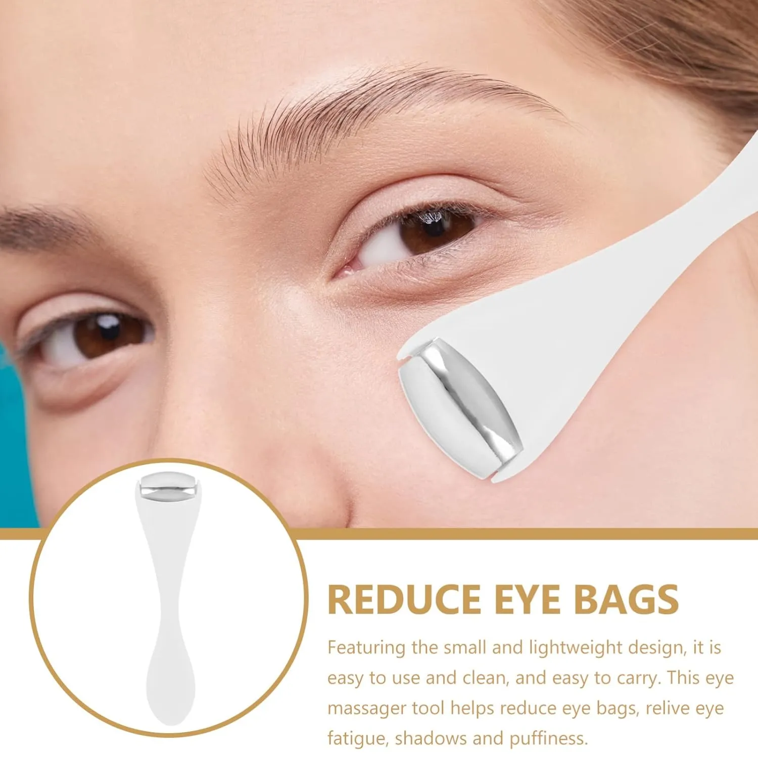 5pcs Practical Eye Cream Spoon Roller for Cooling Eye Facial Tool for Dark Circles Puffiness Relief Convenient Portable Design for Easy Application