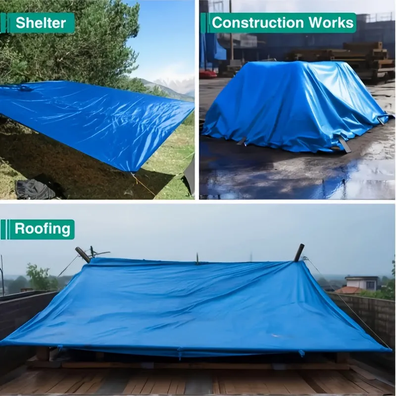 6-Person Waterproof & Windproof Tent - Durable PE Material, All-Season Outdoor Shelter with Hook and Loop Closure for Camping, Hiking, Picnics