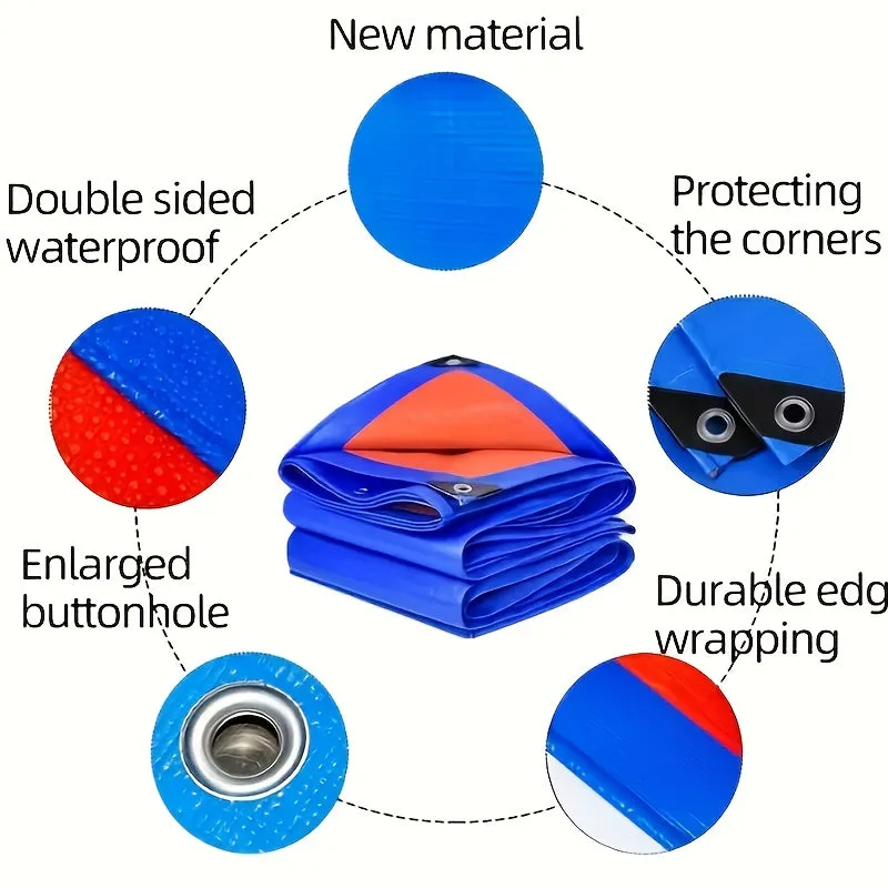 6-Person Waterproof & Windproof Tent - Durable PE Material, All-Season Outdoor Shelter with Hook and Loop Closure for Camping, Hiking, Picnics