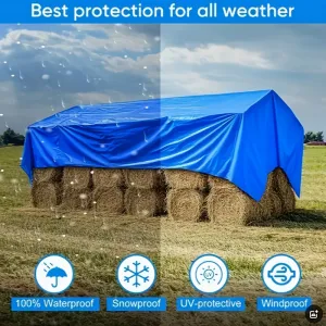 6-Person Waterproof & Windproof Tent - Durable PE Material, All-Season Outdoor Shelter with Hook and Loop Closure for Camping, Hiking, Picnics