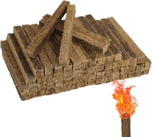 60Pcs Fire Starters Sticks Waterproof Firestarters for Outdoor Fire Pit Camping Fire Starter Charcoal Starters for Wood Stove, BBQ Grills, Bonfires, Easy to Light