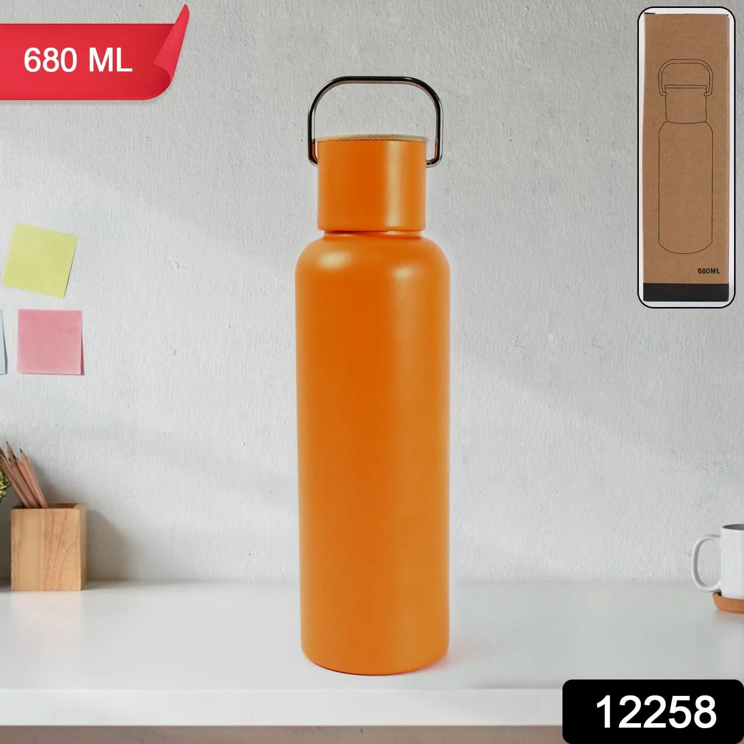 680ml Stainless Steel Leakproof Water Bottle