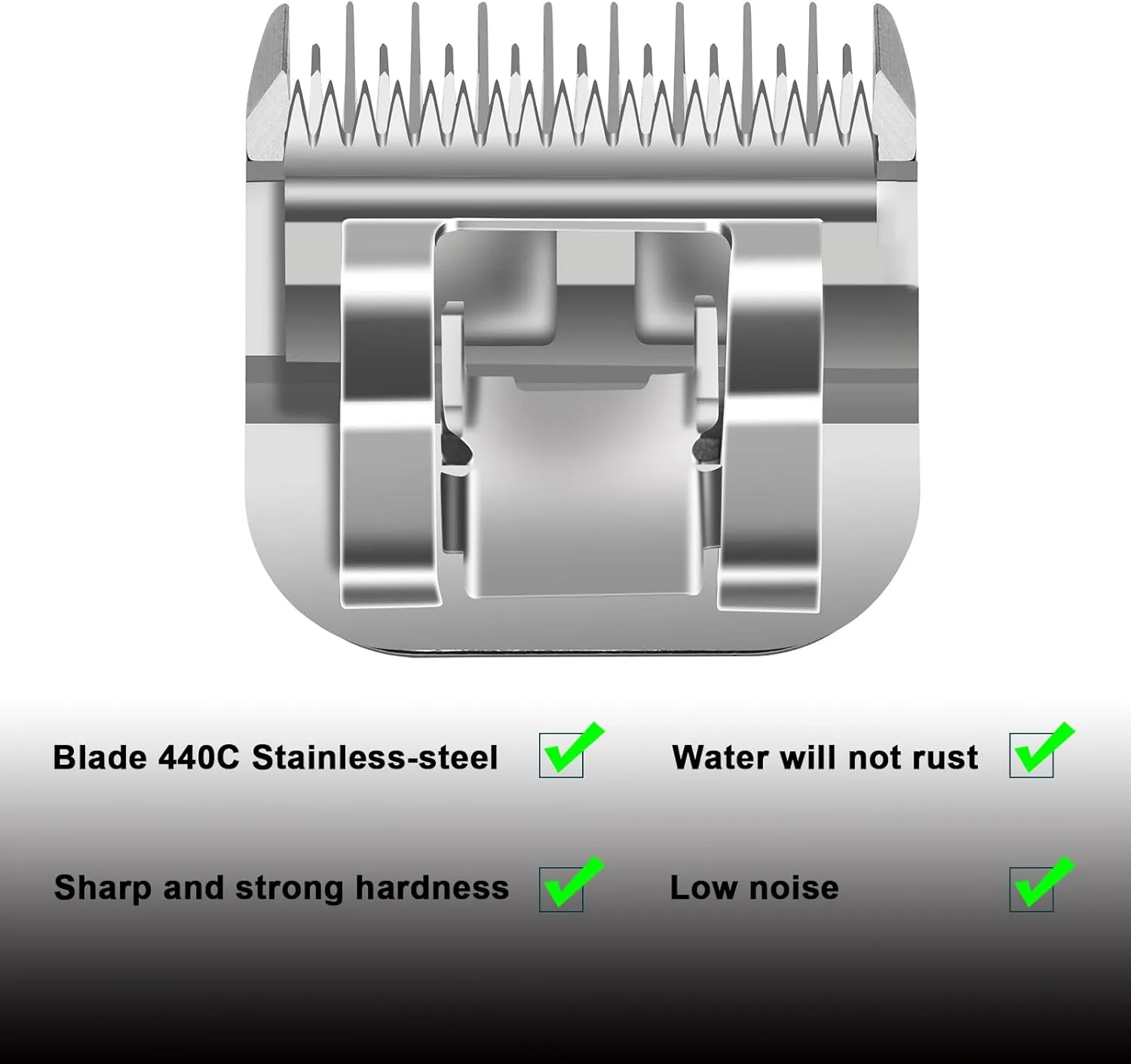 7 Skip Tooth Detachable Pet Dog Grooming Steel Blades,Compatible with Andis,Oster A5,Wahl KM10 Series Clippers,Cut Length 1/8-Inch (3.2mm) ，1 PACK
