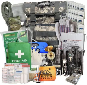 72-Hour Starter Emergency Kit – Complete One-Person Bug Out Bag with 40L Survival Backpack, Food, Water, Tent, 141-Piece First Aid, Emergency Radio & Multi-Tool