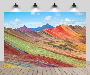 7ftx5ft Andes Mountain Backdrop Peru Colorful Mountain Clouds Hiking Camping Background Travel Party Decorations Adults Artistic Portraits Photo Studio Props Wallpaper