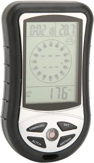 8 in 1 Digital Multifuncti Lcompact disc Compass, Precise Measurement, Detachable Lanyard, Altimeter Compass, Thermometer Clock, Handheld Digital Compass for Outdoor Activities