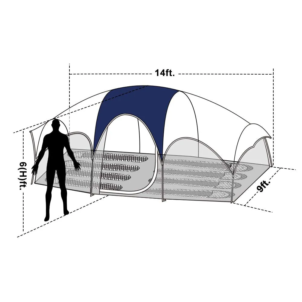 8-Person Tent - Blue