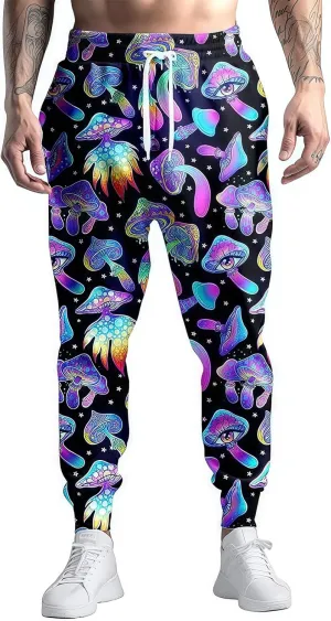 80s 90s Mens Joggers Pants Sports Funny Workout Running Printed Retro Sweatpants Casual Track Pants with Pockets
