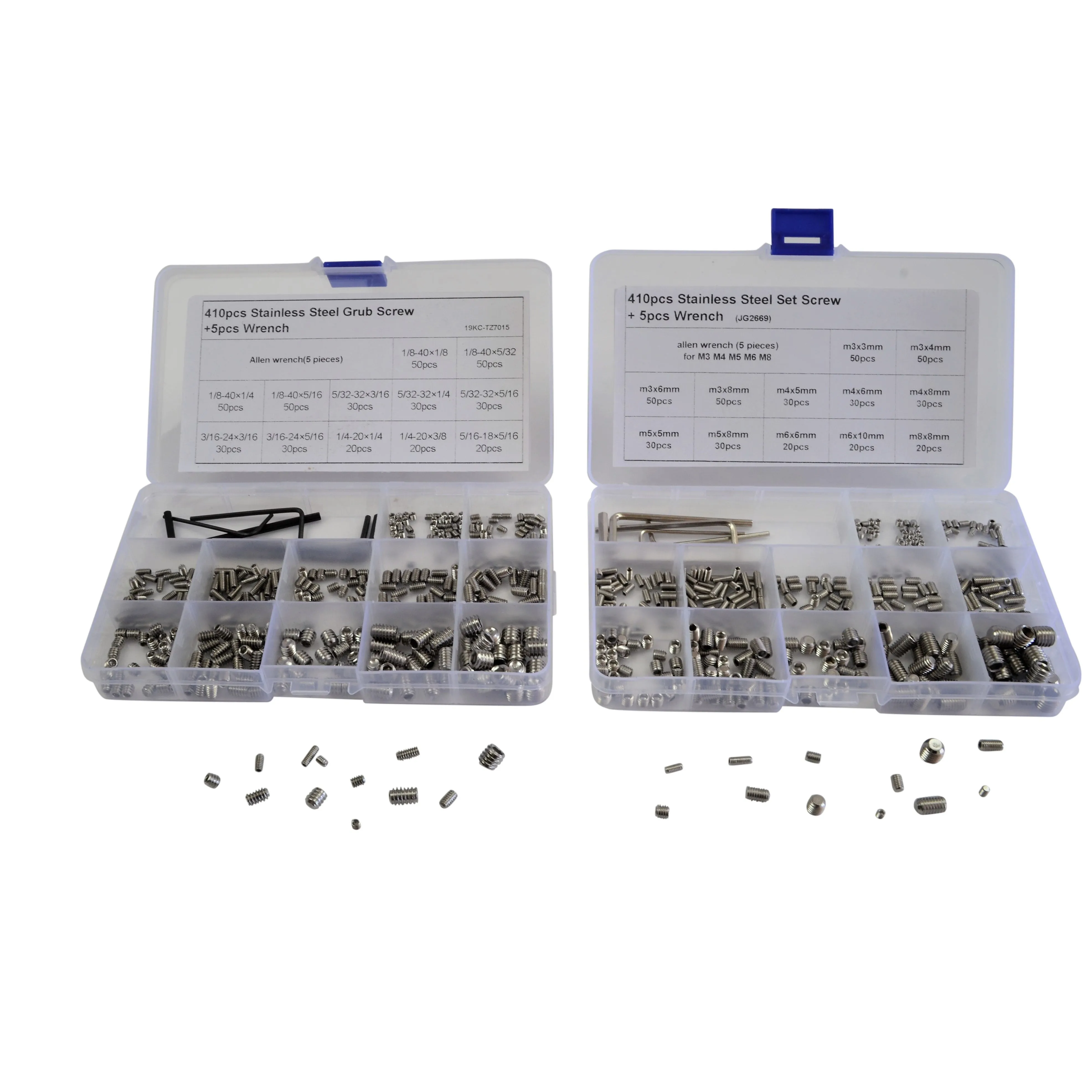 820pc Metric and Imperial Stainless Steel Grub Screw Grab Kit