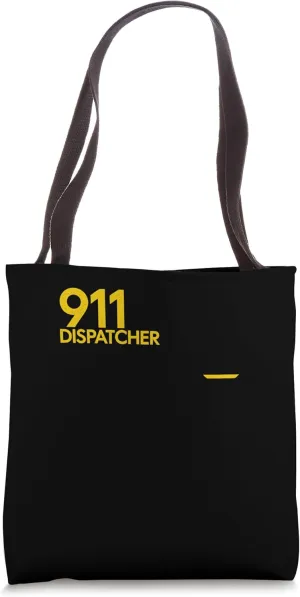 911 Dispatcher Heartbeat Police Thin Flag Patriot Starter Tote Bag