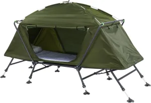 94"" x 33“ Collapsible Camping Tent with an Integrated Cot with Storage Bag 94"" D x 33"" W x 50"" H, Green