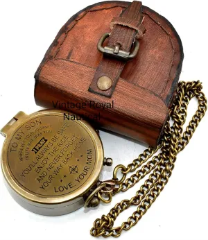 AASIYA to My Son Daddy Thank You for Always Keeping Your Love Strong Carry Case' Kids Jack Sparrow Large Digital Pocket Compass