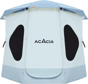 ACACIA Camping Tent, Pop Up Camping Tent with 8 Windows and Footprint, Waterproof Windproof Easy Setup Hub Tent for Family Camping, Hiking and Glamping