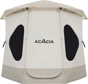 ACACIA Camping Tent, Pop Up Camping Tent with 8 Windows and Footprint, Waterproof Windproof Easy Setup Hub Tent for Family Camping, Hiking and Glamping