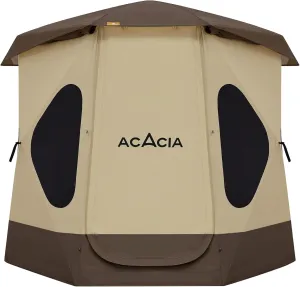 ACACIA Camping Tent, Pop Up Camping Tent with 8 Windows and Footprint, Waterproof Windproof Easy Setup Hub Tent for Family Camping, Hiking and Glamping