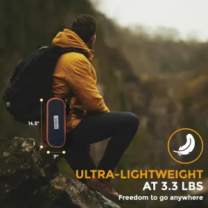 Adjustable Folding Camping Chairs, Ultra Light Backpacking Chair, Portable Folding Chair with Side Pocket and Cup Holder Bonus Bottle Opener Camping Chair (Orange)