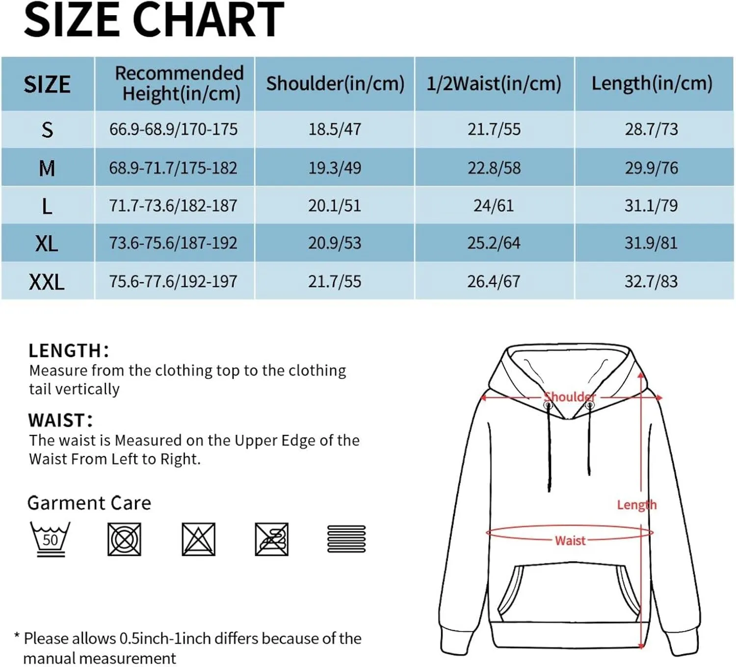 Adult Long Sleeve Hoodie Hoodies Top Thick Hooded Sweatshirtapparel