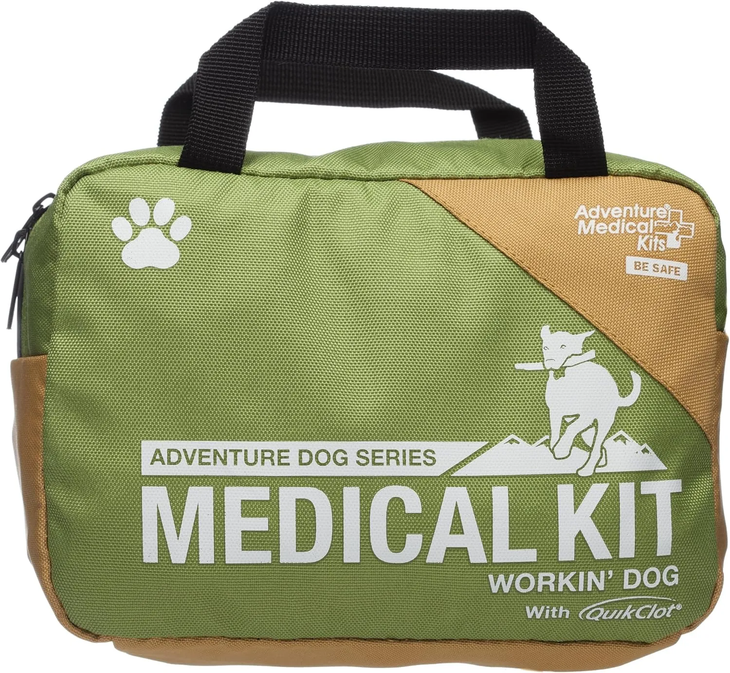 Adventure Medical Kits Workin' Dog Medical Kit with QuikClot - Canine Field First Aid Kit with Headlamp, Bandages, Cold Pack, Leash, Instruction Manual & More - Compact Dog Emergency Kit